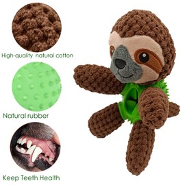 MUQMD Squeaky Dog Toys, Interactive Durable Plush Pet Toys,Food Dispensing Toy,Funny Rubber Chew Puzzle Toy for Puppy Middle Large Dogs