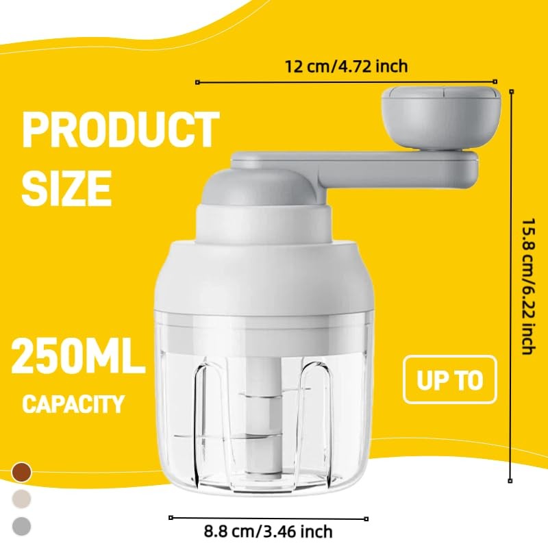 Multi-Functional Manual Food Processor Vegetable Chopper, Hand-Powered handle Onion Chopper