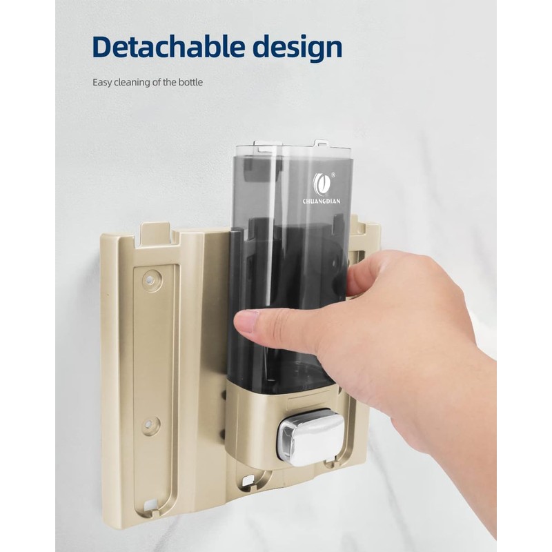 Chuangdian Wall Mounted Soap Dispenser White 320ml x 2 Chambers