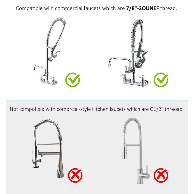 MSTJRY Commercial Sink Sprayer Pre Rinse Spray Valve with Handle