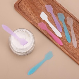 Tbestmax 300 PCS Mini Cosmetic Spatulas 3.2" x 0.6" Disposable Plastic Spatulas for Facial Creams Skin Care Multicolor