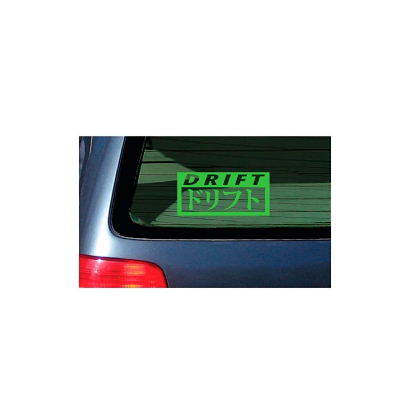 Drift Katakana Sticker - Vinyl Decal JDM Racing Lime Green
