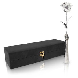 VonDelve 24K Gold Dipped Long Stem Real Rose, Natural Handpicked Genuine Flower Preserved as an Everlasting Keepsake for Wife, Mother or Best Friend, Birthday or Anniversary