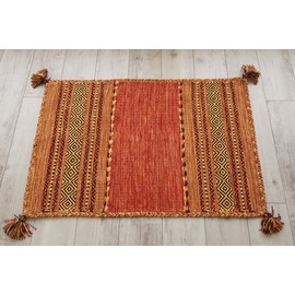 Sayang Sayang Geometric Asian Entrance Mat Indoor Indoor Indian Kilim 50x80 Rust Color