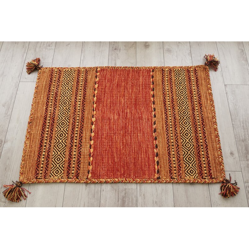 Sayang Sayang Geometric Asian Entrance Mat Indoor Indoor Indian Kilim