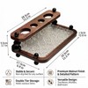 2 Pack 11.2 Inch Wood Riser Decorative Tray - Double