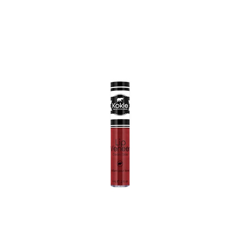 Kokie Cosmetics Lip Veneer Cream Lip Gloss, Fired Up, 0.2
