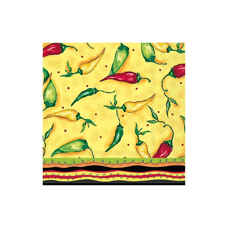 Boston International Cerámica, Peppers Luncheon Napkin, 6.5 x 6.5", 1