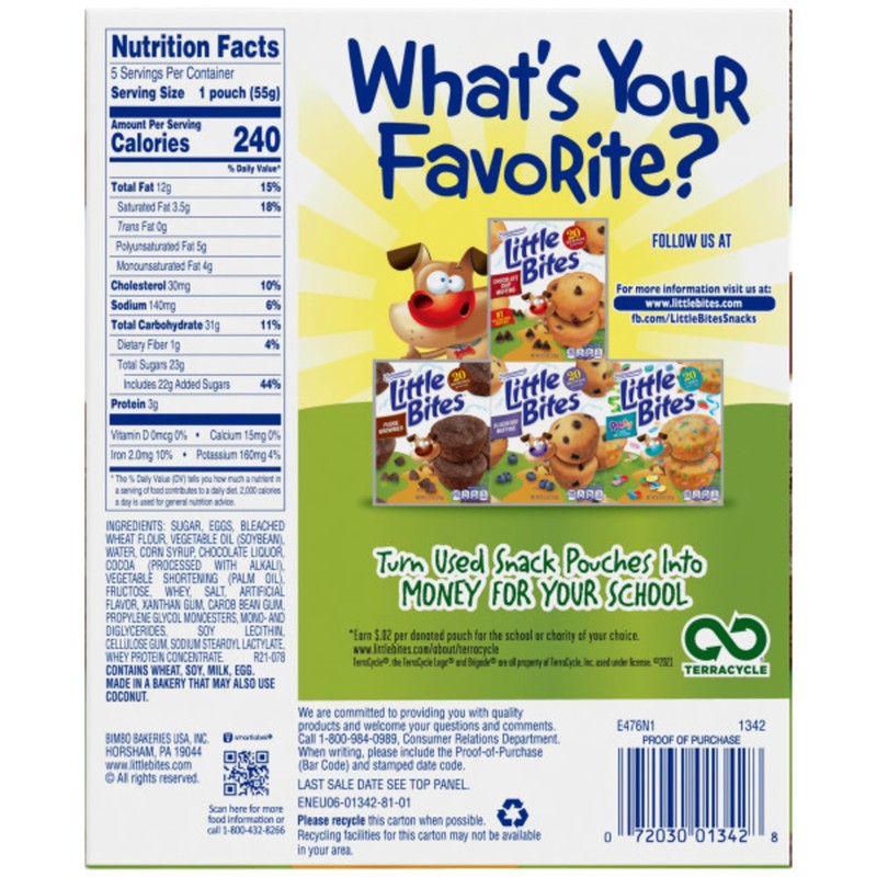 Entenmann's Little Bites Fudge Brownie Mini Muffins | 3 pack