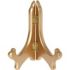 Bard's Hinged Gold Wood Stand, 5" H x 5" W x 3.5" D (for 5" - 7.5" Plates)