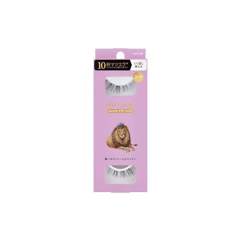 Dolly Wink Salon Eyelash No.12 Dark Eye Lion 2 Pairs