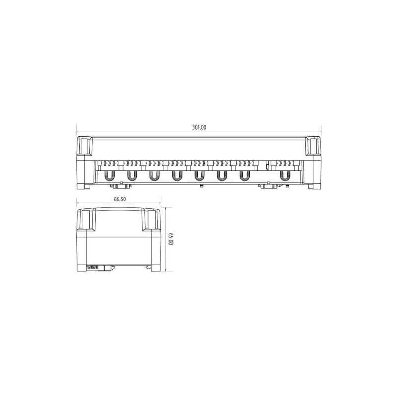 Regulating terminal strip / 230 V / for 6 and