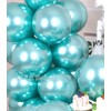 AULE Balloons Turquoise Metallic Helium: Pack of 50 12 Inch
