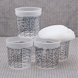 Eastwood Universal Reuseble Mixing Cups with Measuring Marks 1 PT 5 PC Set
