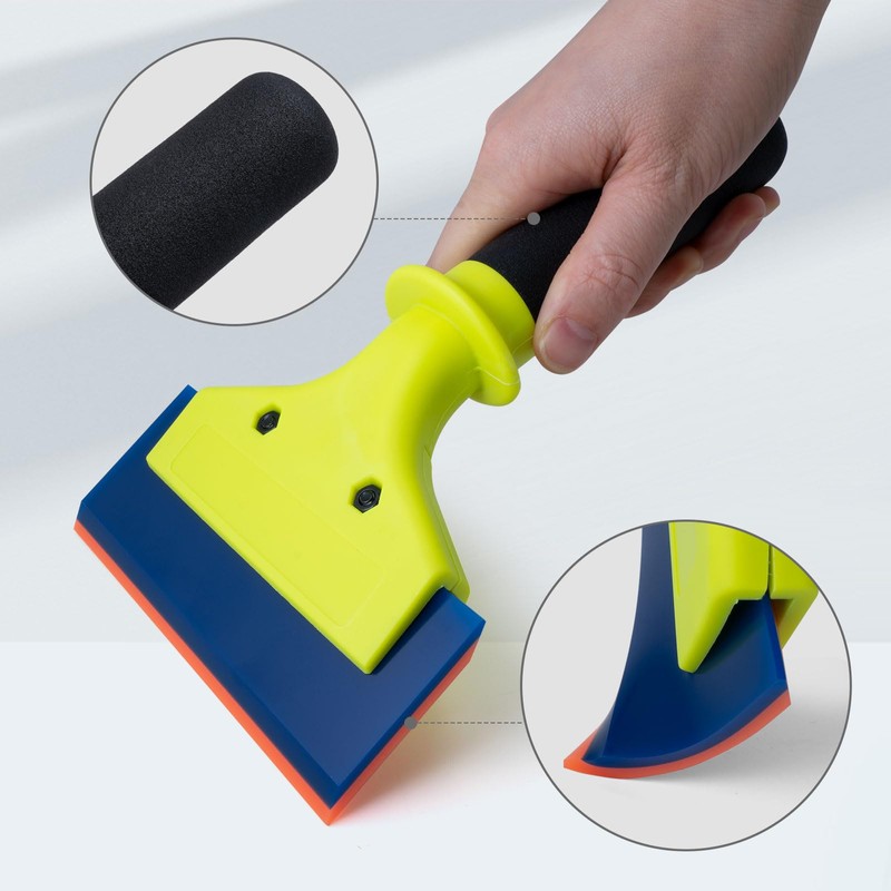 NEWISHTOOL 2 Pack Rubber Squeegee with Nylon Handle for Water
