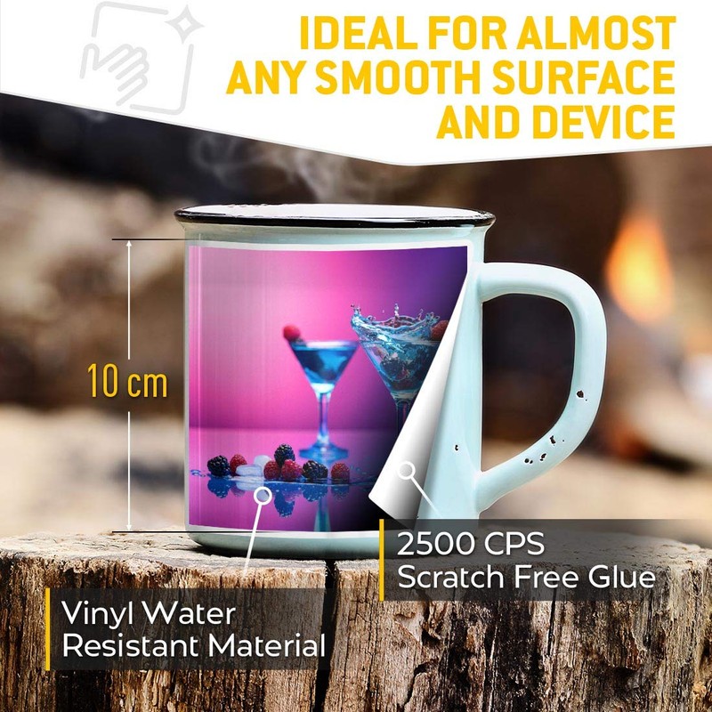 2 x 10cm Square Vinyl Stickers - Cocktail Drinks Beverage