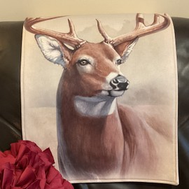 Headrest covers slipcovers animal print furniture protector outdoors log cabin home decor Elk Deer for sofas loveseats recliners RV's theater chairs. (Deer)