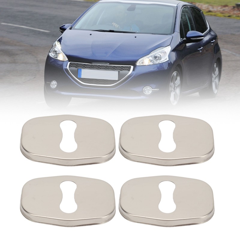4PCS Door Lock Striker Cover Stainless Steel Strong Protection Replacement