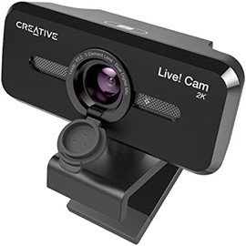 Creative Live Cam Sync V3 2K QHD Cámara web USB con zoom digital 4X y micrófonos, 1080P HD, hasta 95 FOV, lente de privacidad, para PC y Mac