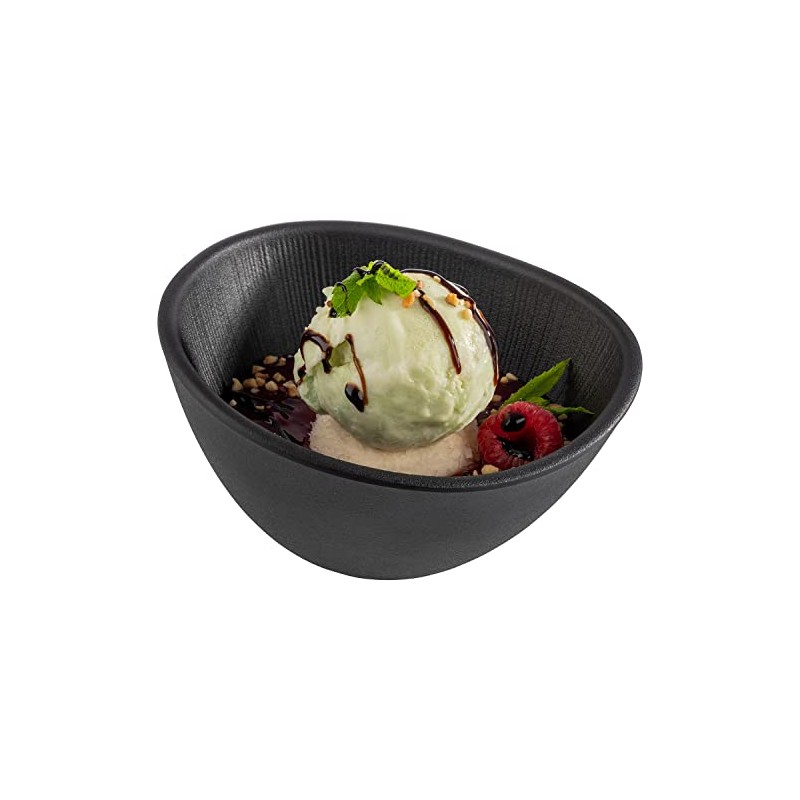 APS 85092 Melamine Bowl Nero Serving Bowl for Quadruple Foods,