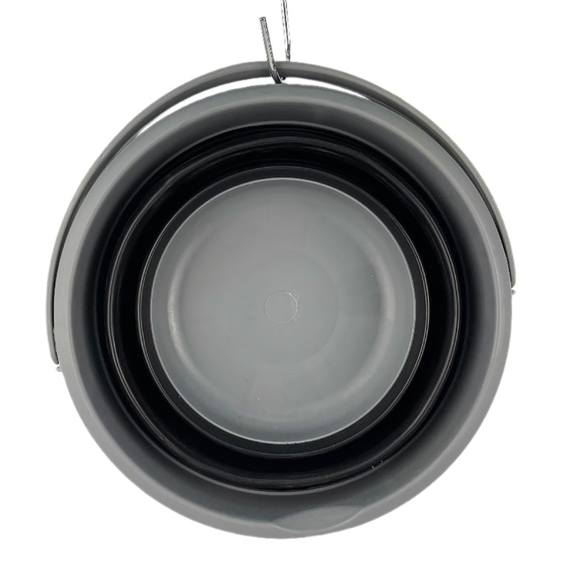 SAMMART Collapsible Plastic Bucket - Foldable Round Tub with handle