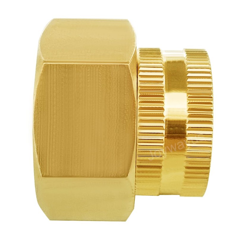 Joywayus Brass Swivel Pipe Fitting 3/4"GHT x 1"NPT Double Female