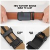 SANSTHS Mens Leather Ratchet Belt Brown Dress Belts for Men