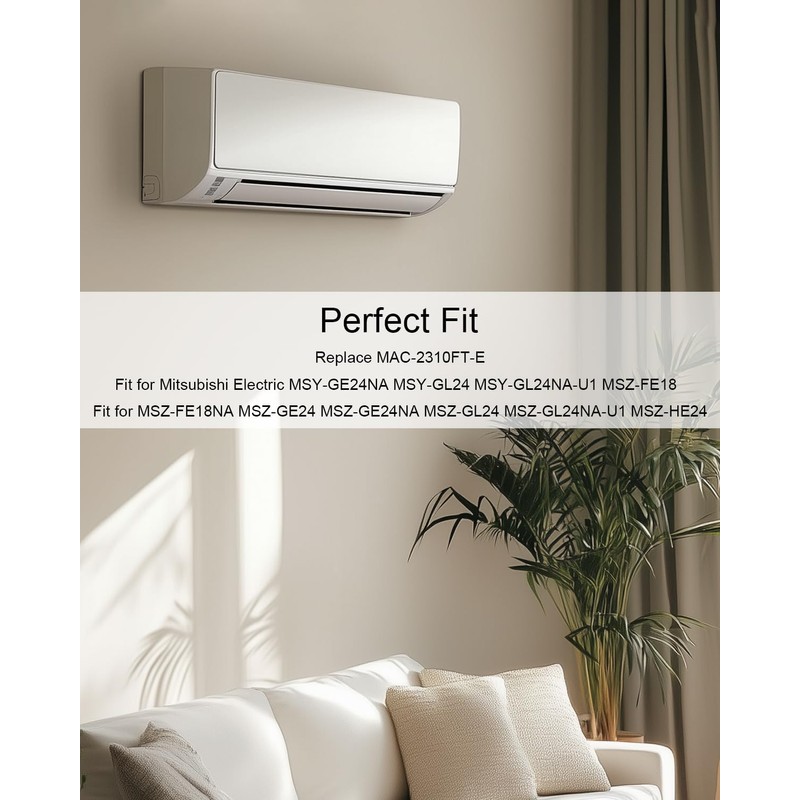 HUQUZN Mini Split Units Filter Fit for Mitsubishi Electric MSY-GE24NA