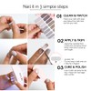 NAILOG Tiras de uñas de gel semicuradas, 20 tiras de