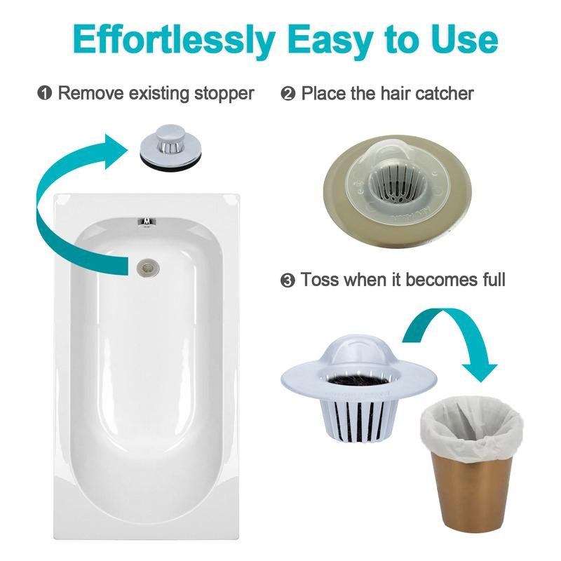 Aire Allure 25 Pack Hair Catchers for Bathroom Sink or