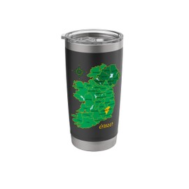 Carlow Ireland Eire Irish Travel Guide Map Stainless Steel Insulated Tumbler
