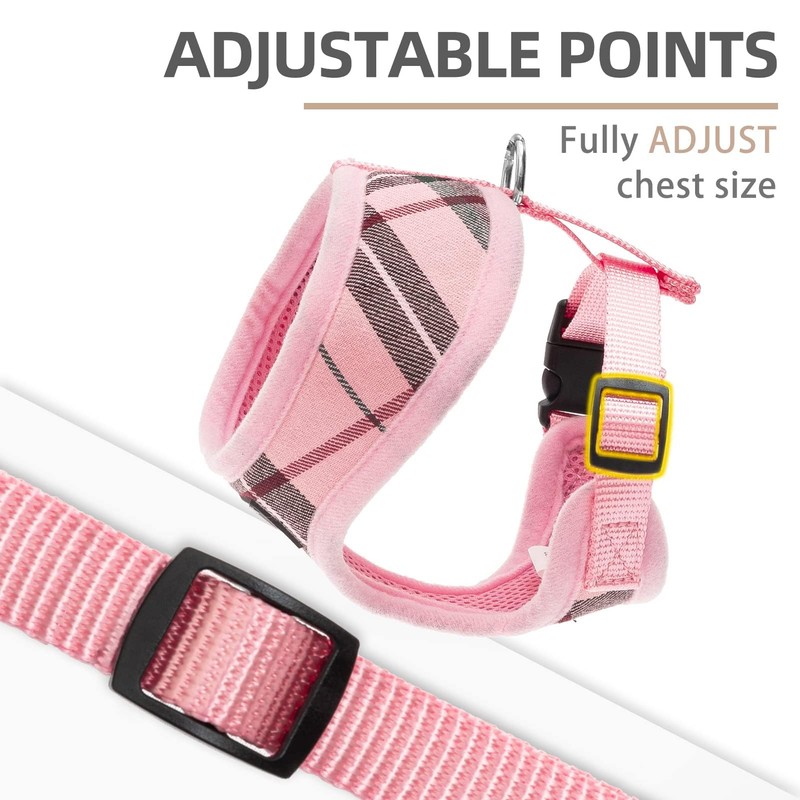 PUPTECK Soft Mesh Dog Harness and Leash Set Pet Puppy