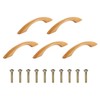 sourcing map 5Pcs Wood Drawer Pulls Handles, 96 mm/3.8" Hole