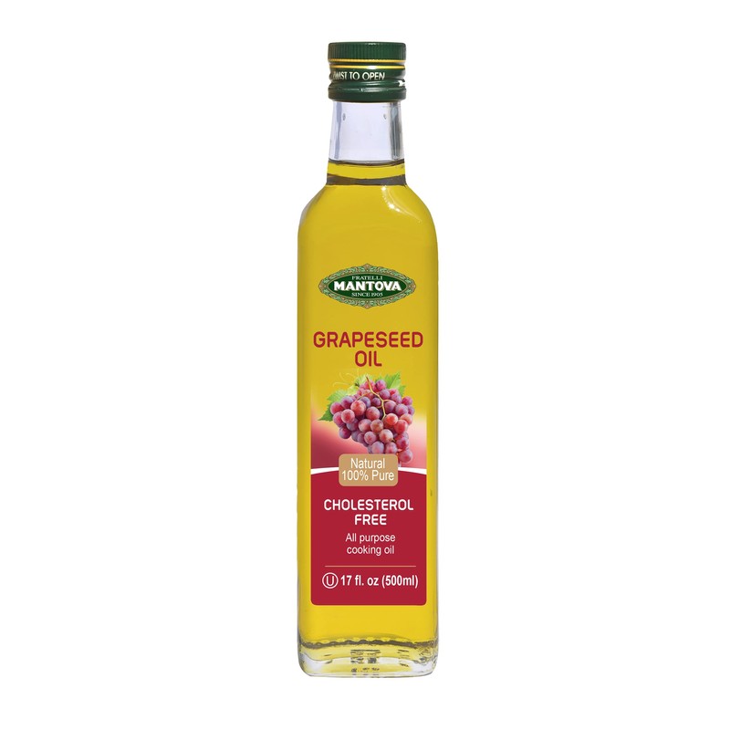 Mantova Grapeseed Oil, 17 oz (Pack of 2) high in