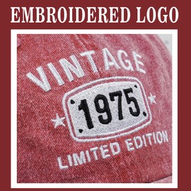 50th Birthday Gifts for Men Women Hats Vintage 1974 Limited Adition Red