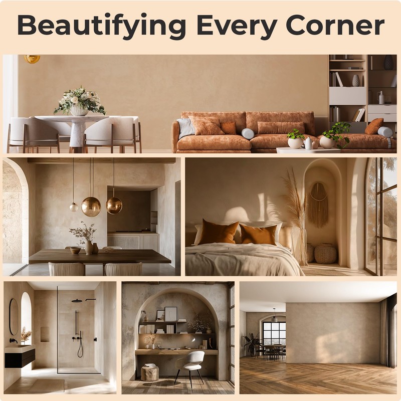 SUZUKA Strato Texture Paint SVL-402, Limewash Effect, Matte Wall -