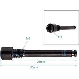 4X M4 x 26mm Titanium Bolts for Bike Cycling Disc Brake Pad Threaded Pin Inserts Screw Disc Brake Pad Pin Axle for Threaded Hydraulic Disk Caliper