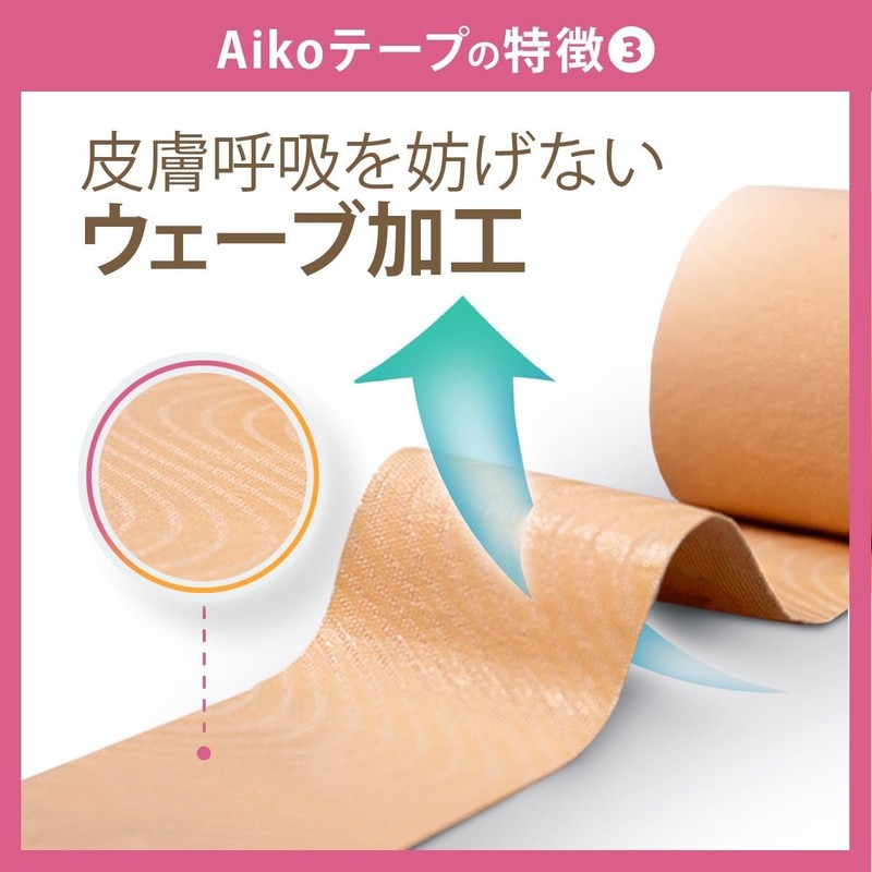 AIKO Kinesiology Tape (Thick), 2 Rolls, 2.0 inches (50 mm