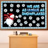 Winter Bulletin Board Decorations Snowflake Snowman Cutouts DIY Photo Craft