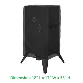 30 Inch Electric Smoker Cover, 600D Heavy Duty Waterproof Square Grill Cover, BBQ Grill Cover for Masterbuilt Smoker Cover 30 Inch Electric Smoker and Most 30-Inch Smokers
