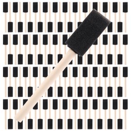 Yaxuan 1" Foam Paint Brushes - 100 Pack, 1-Inch Painting Sponges - Premium Foam Brushes - Lightweight & Durable - Sponge Brush Ideal for Painting, Crafting, Acrylics, Stains, Varnishes.