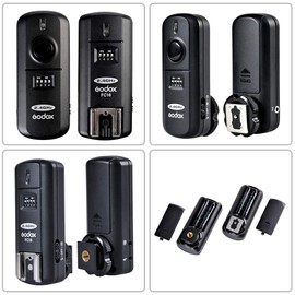 GODOX FC-16C Transmitter + Receiver Set, 2.4G, 16 Channels, Wireless Release, Studio Strobe Trigger Shutter, Camera Shutter, Compatible with Canon Camera, 7D, 50D, 40D, 30D, 5D, 20D, 10D, 5D, 5D, Mark II, D2000, etc