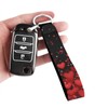 Binienty Red Heart Wristlet Keychain Lanyard, Music Note Hand Wrist