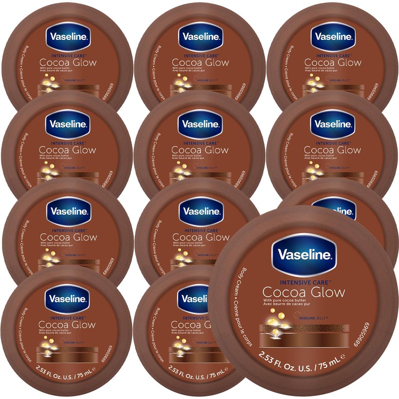 Vaseline Cocoa Glow - Paquete De 12 Cremas Corporales De