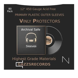 80x 12 Inch Outer Vinyl Record Sleeves Fits Double Triple Gatefold 450g Gauge Lp polythene Sleeves 12 inch Acid Free 12" inch Outer Vinyl Plastic Record Sleeves Polythene Record Sleeves 12 inch