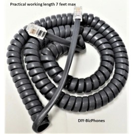 DIY-BizPhones-Avaya-5400 Gray 12Ft Handset Cord for Avaya 5400 Series Phone 5410 5420 Curly