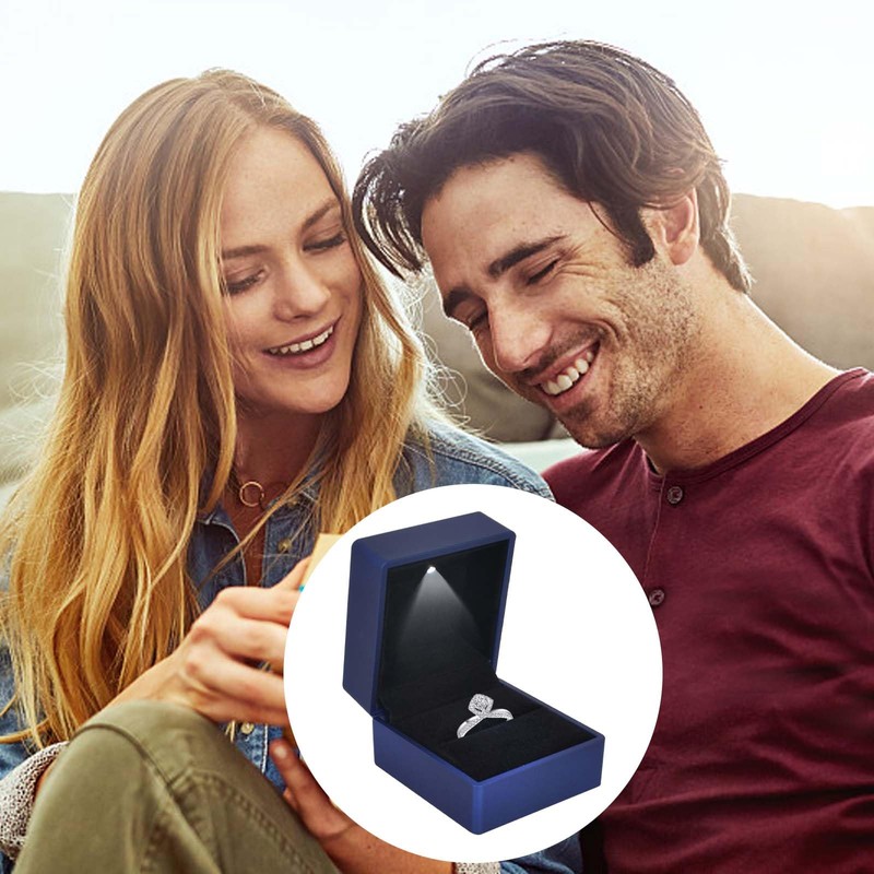Ring Box With LED Light, Velvet Ring Boxs, Jewelry Display