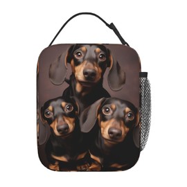 VANZEV Dachshund Lunch Box for Kids Girls Boys Wiener Dog Lunch Bag Cooler Tote Reusable Insulated Lunch Bag Container Gifts for Office Picnic Travel Work School