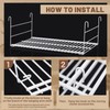 Amylove 4 Pieces 14.7 Inch Hanging Wire Shelf Organizer Closet