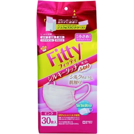 Fitty Silky Touch Soft Ear Elastic, 30 Pieces, Slightly Smaller Size, Pink, Protects Against PM2.5